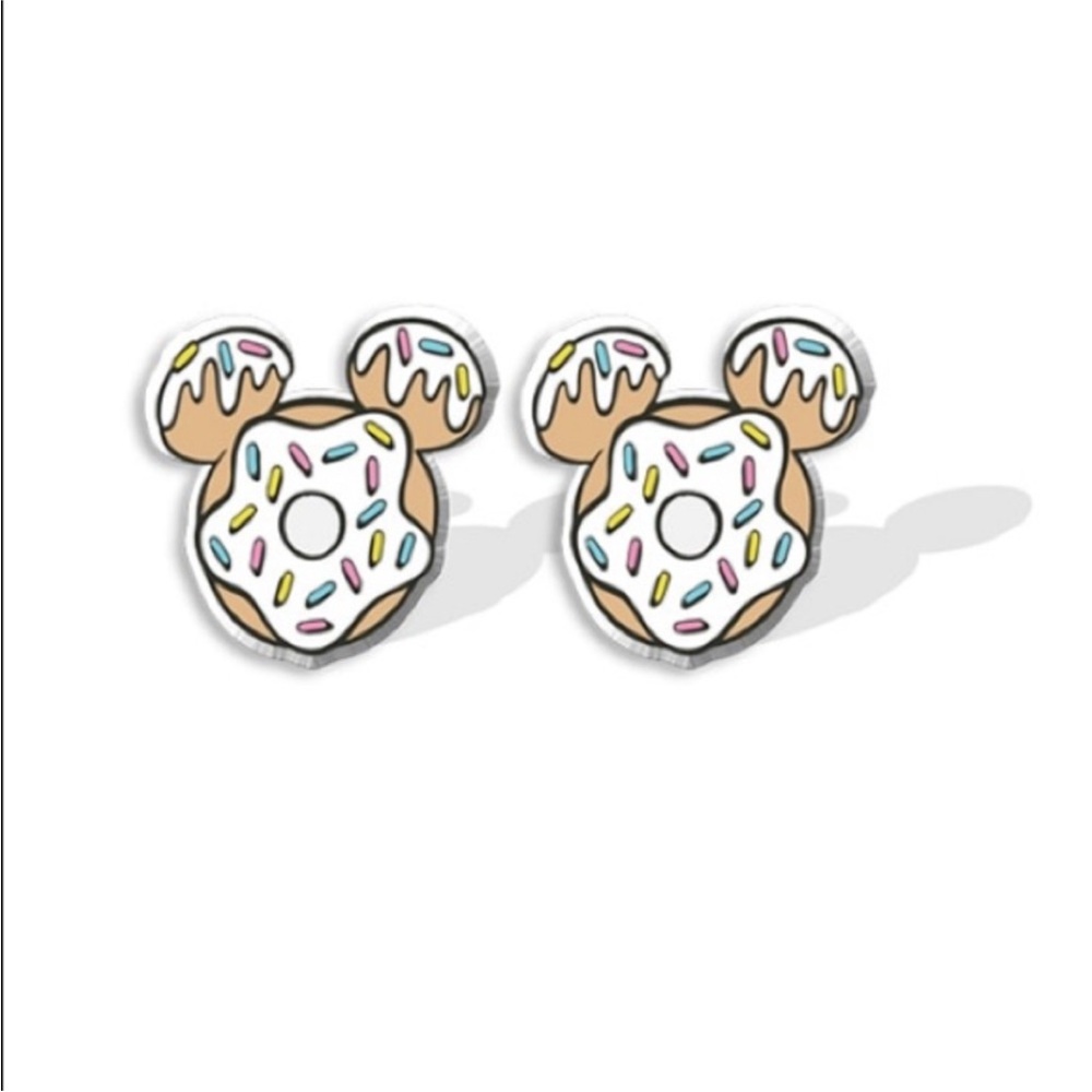 Disney‎ Mickey Mouse Donut Sprinkle Enamel Earrings